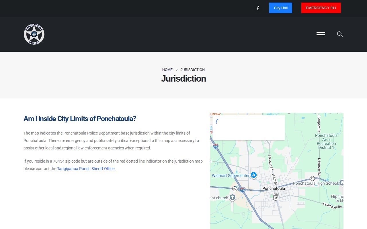 Ponchatoula Police jurisdiction and arrest record information